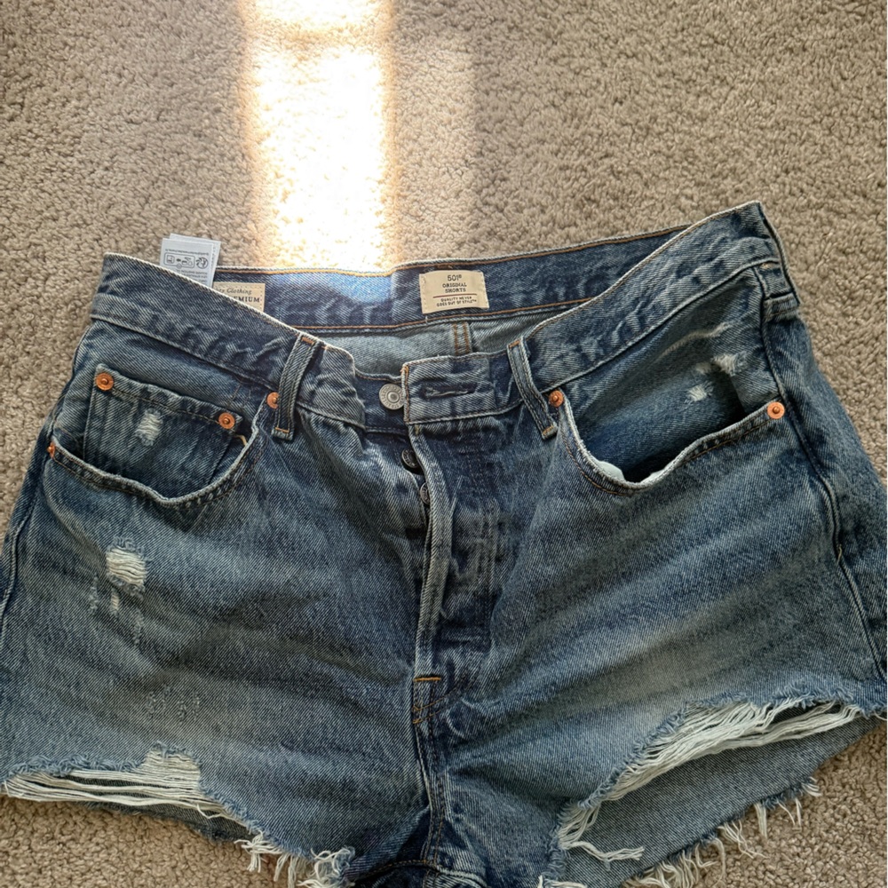 Levi's Women's Distressed Blue Boyfriend Jeans
